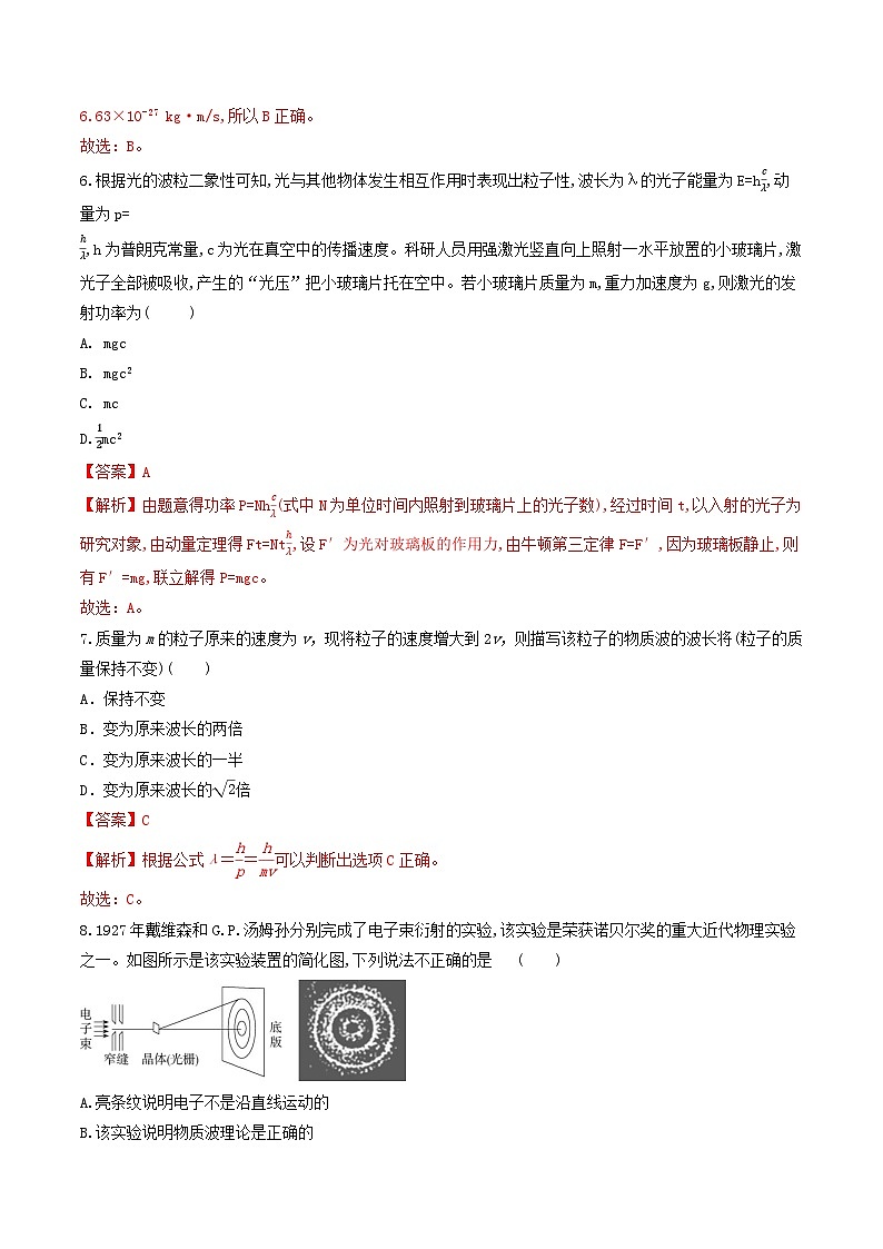 4.5《粒子的波动性和量子力学的建立》课件+分层练习（含解析）-人教版高中物理选修三03