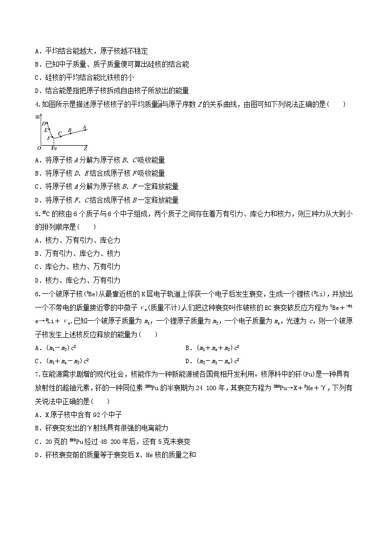 5.3《核力与结合能》分层练习（原卷版+解析版）-人教版高中物理选修三02