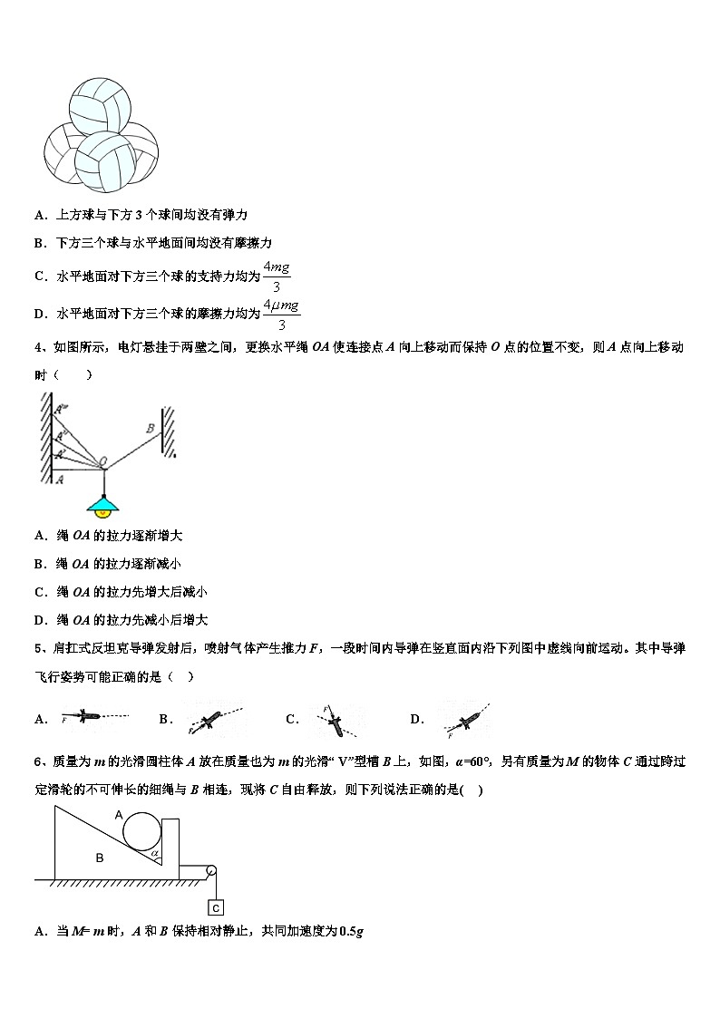 广东省高级中学2024届高三上学期期末物理模拟试题02