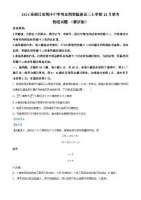 2024届湖北省荆州中学等宜荆荆随恩高三上学期12月联考物理试题 （解析版）