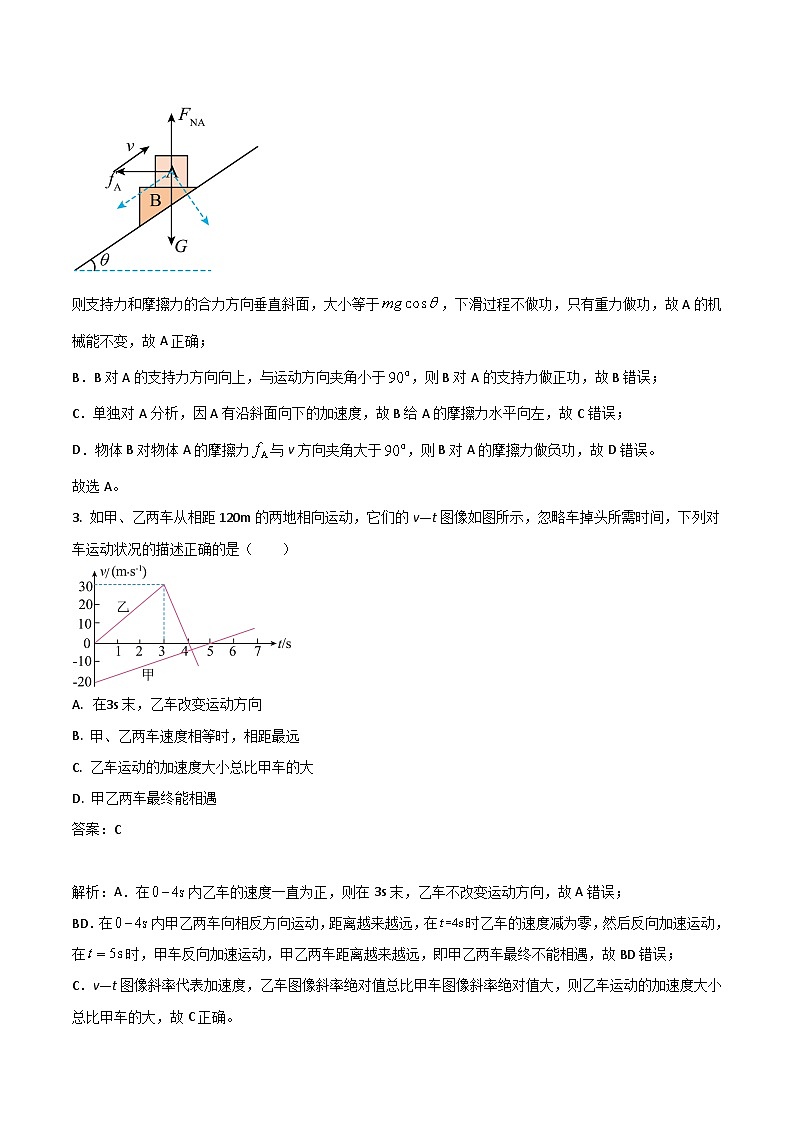 2024届四川省绵阳中学高三上期测试（二）物理试题（解析版）03