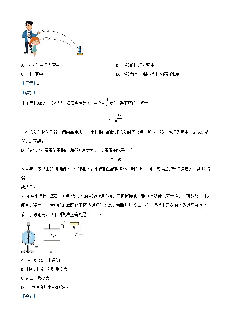 2024届重庆外国语学校高三上学期1月月考物理试题  （解析版）第2页