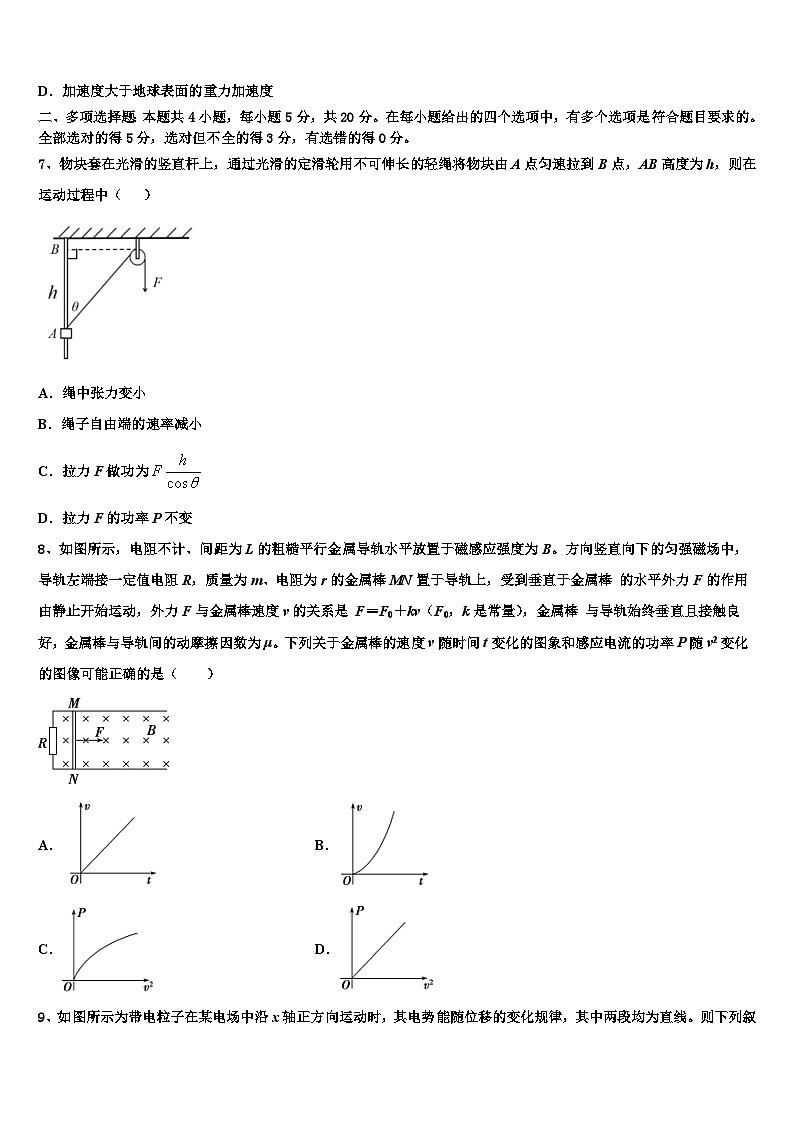 2023-2024学年甘肃省高三上学期期末模拟试题1 物理（含解析）第3页