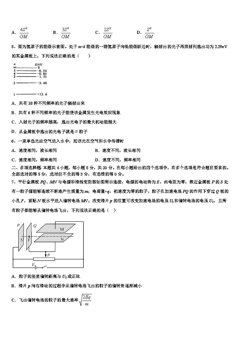 2023-2024学年甘肃省高三上学期期末模拟试题2 物理（含解析）02
