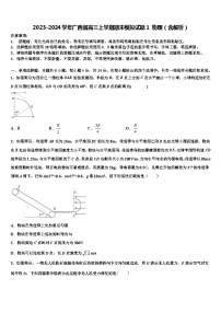 2023-2024学年广西省高三上学期期末模拟试题1 物理（含解析）