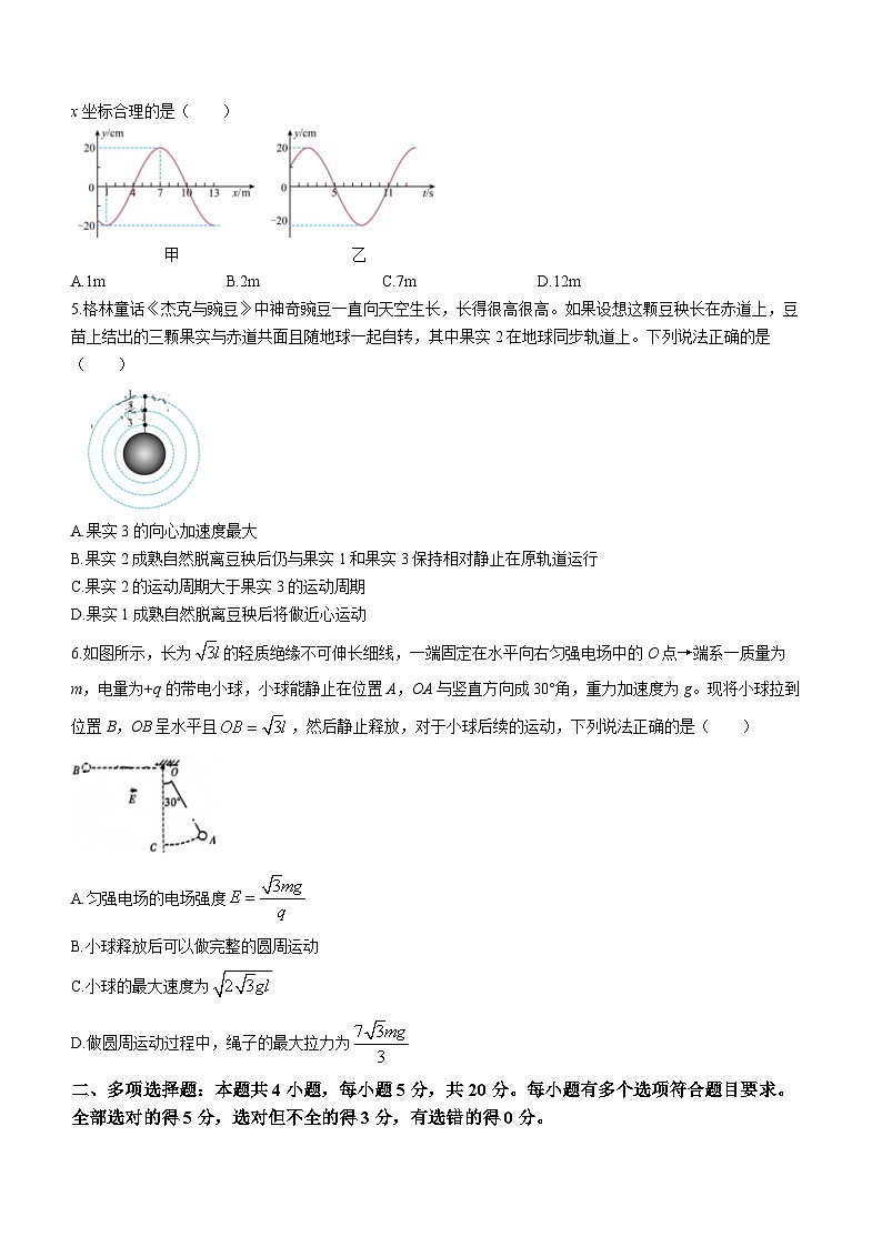 2023-2024学年湖南省长沙市大联考高三上学期1月月考（五）物理试卷（含解析）第2页