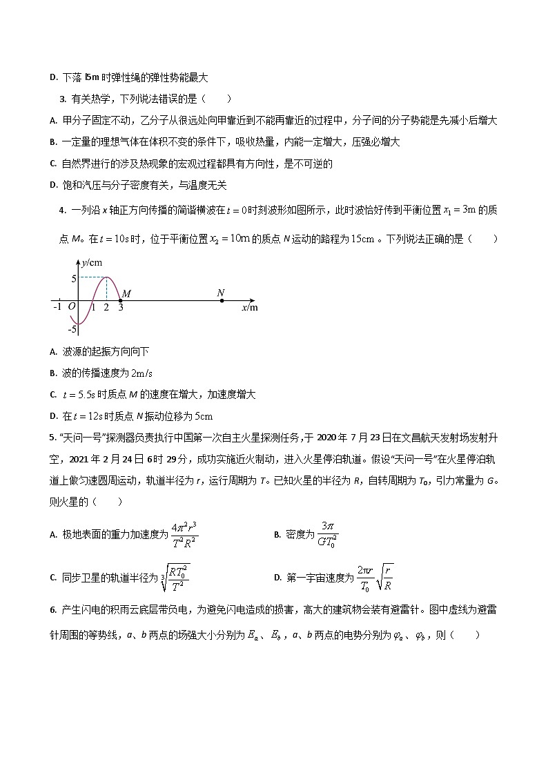 2024届广西南宁市武鸣区武鸣高级中学高三上学期开学调研测试物理试题（Word版）第2页
