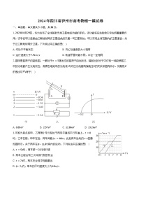 2024年四川省泸州市高考物理一模试卷（含解析）