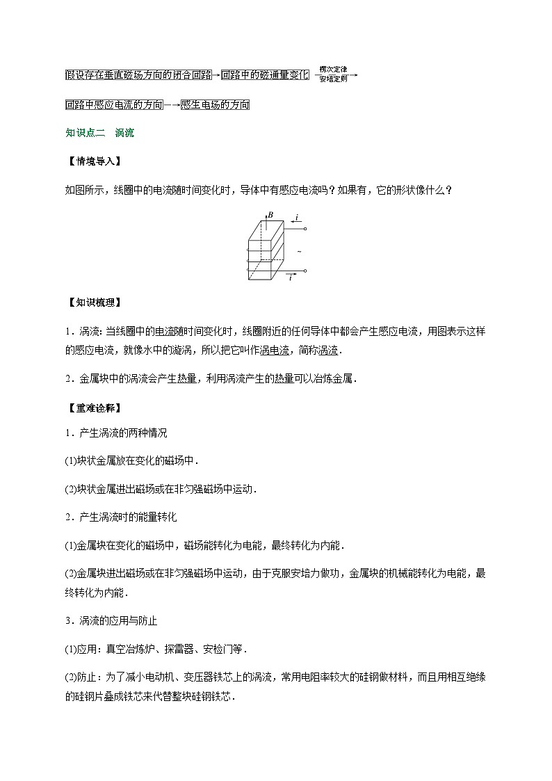 2.3涡流、电磁阻尼和电磁驱动-2023-2024学年高二物理备课必备讲义（人教2019选择性必修第二册 ）（原卷版）第3页