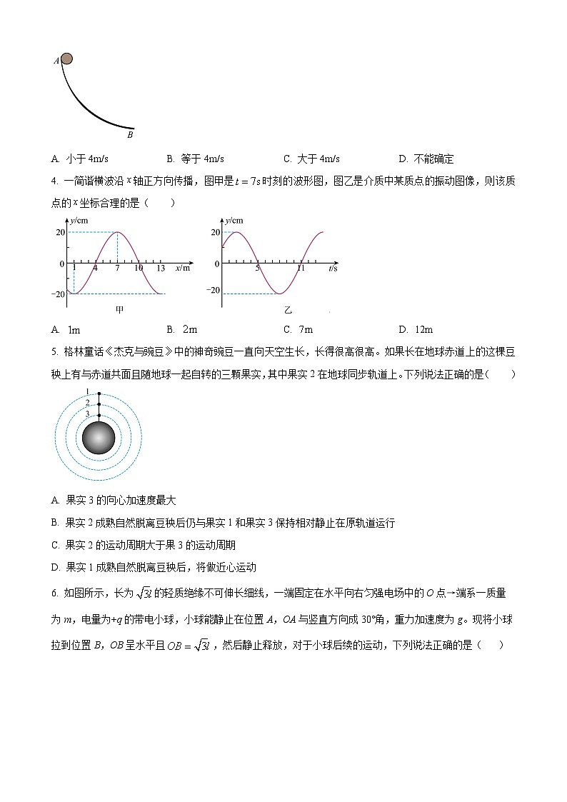 湖南省长沙市第一中学2023-2024学年高三上学期月考物理试卷（五）（原卷版）第2页