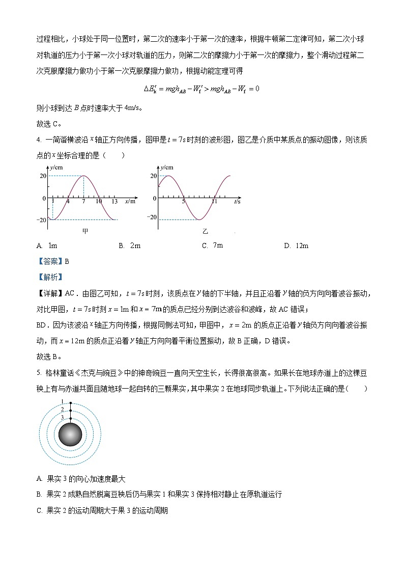 湖南省长沙市第一中学2023-2024学年高三上学期月考物理试卷（五）含解析第3页