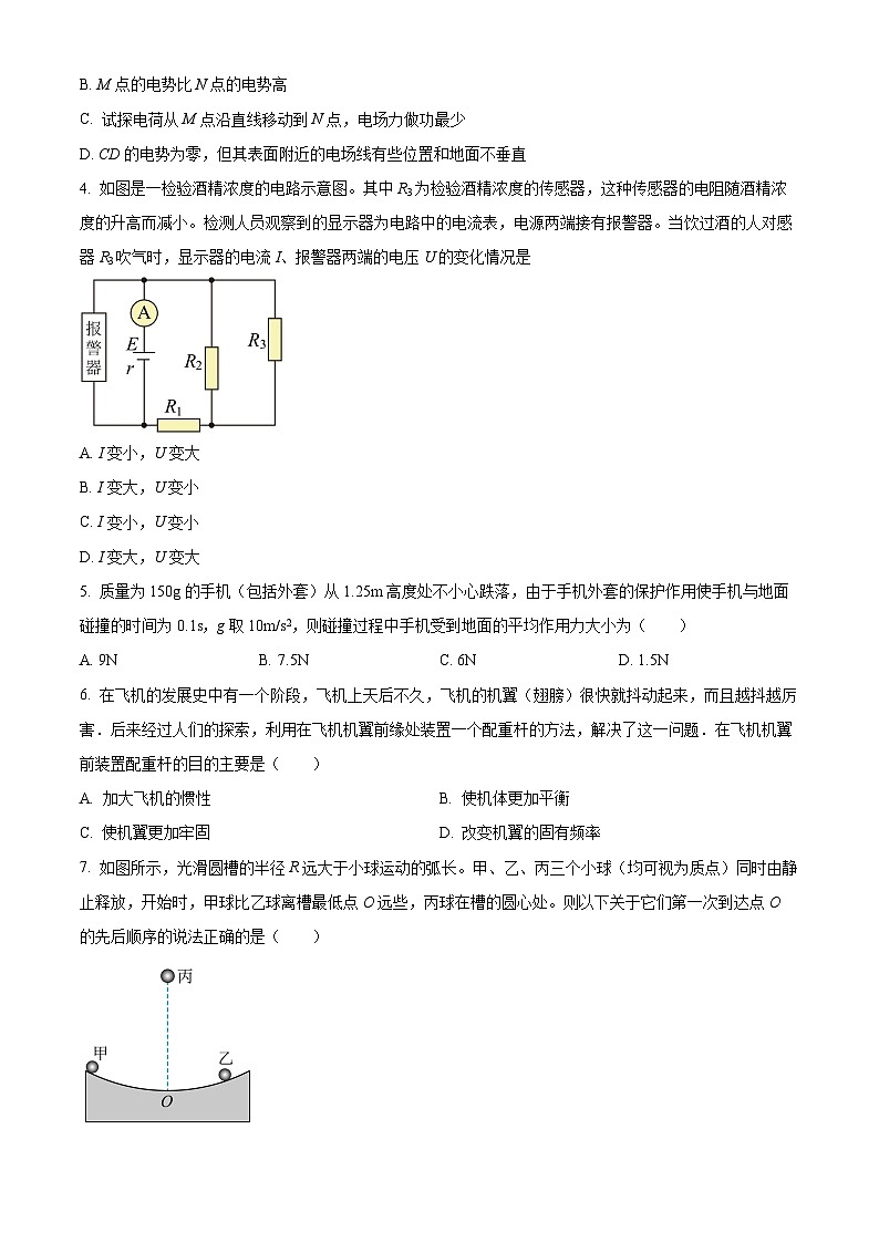 湖南省长沙市长沙县、望城区、浏阳市2021-2022学年高二上学期期末调研考试物理试题（原卷版）第2页