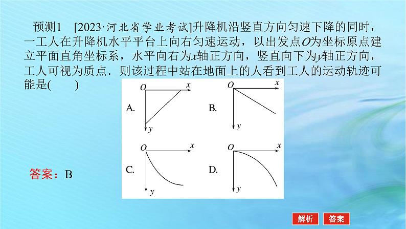 统考版2024高考物理二轮专题复习第一编专题复习攻略专题二力与曲线运动第4讲运动的合成与分解平抛运动及类平抛运动课件第7页