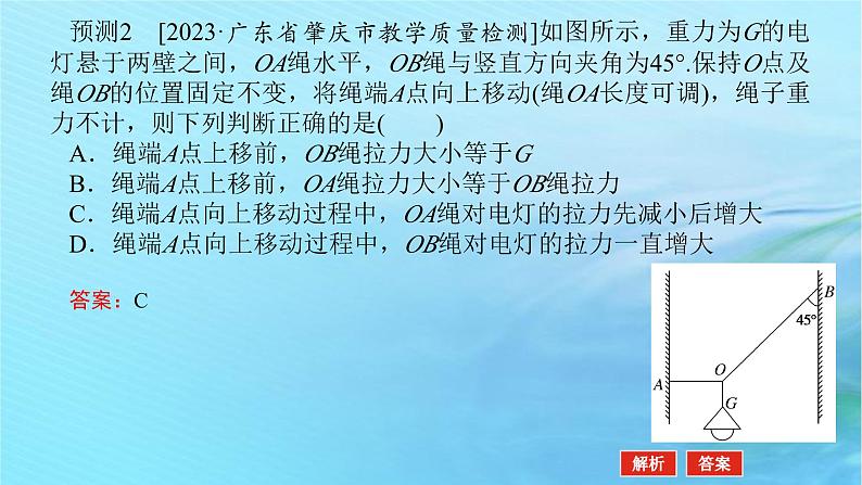 统考版2024高考物理二轮专题复习第一编专题复习攻略专题一力与直线运动第1讲力与物体的平衡课件07