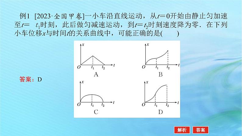 统考版2024高考物理二轮专题复习第一编专题复习攻略专题一力与直线运动第3讲运动学图象和动力学图象课件06