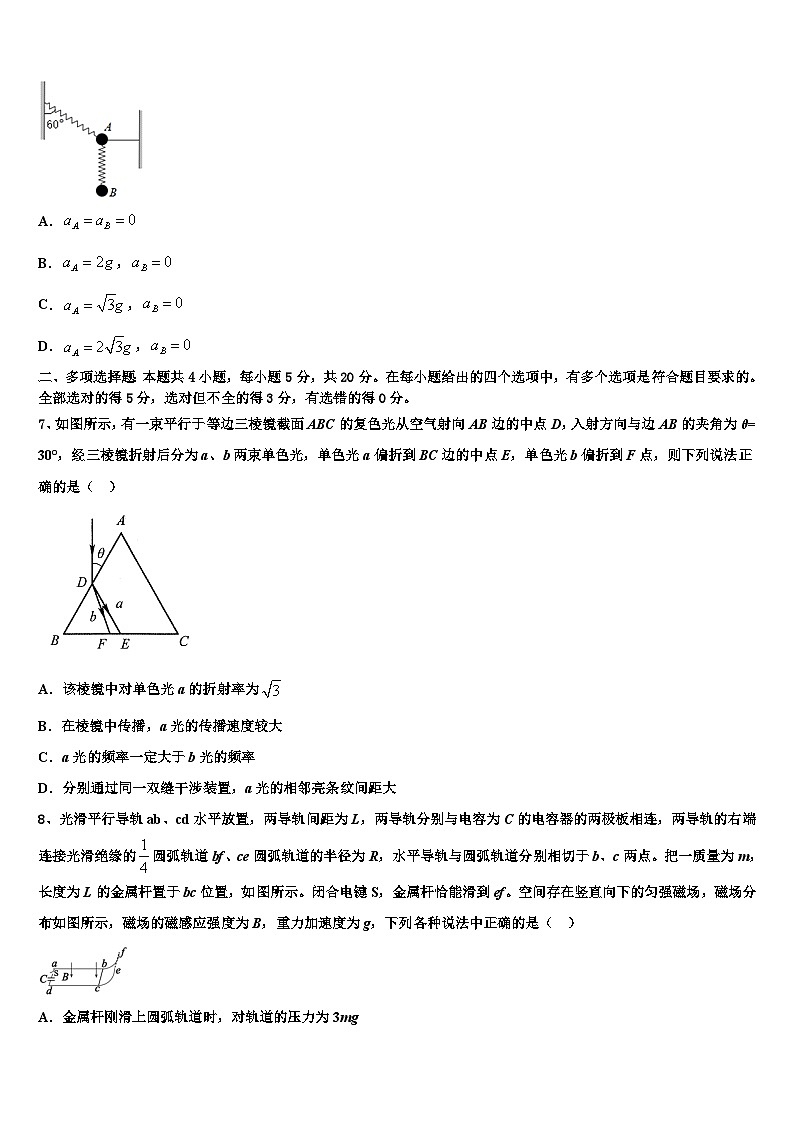 2023-2024学年河北省中学高三上期末精选模拟物理试题03