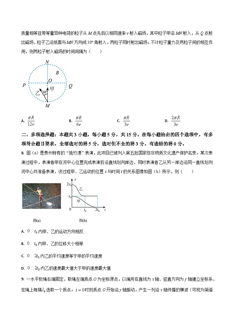 2024届贵州省联考高三新高考适应性测试物理试题（Word版）03