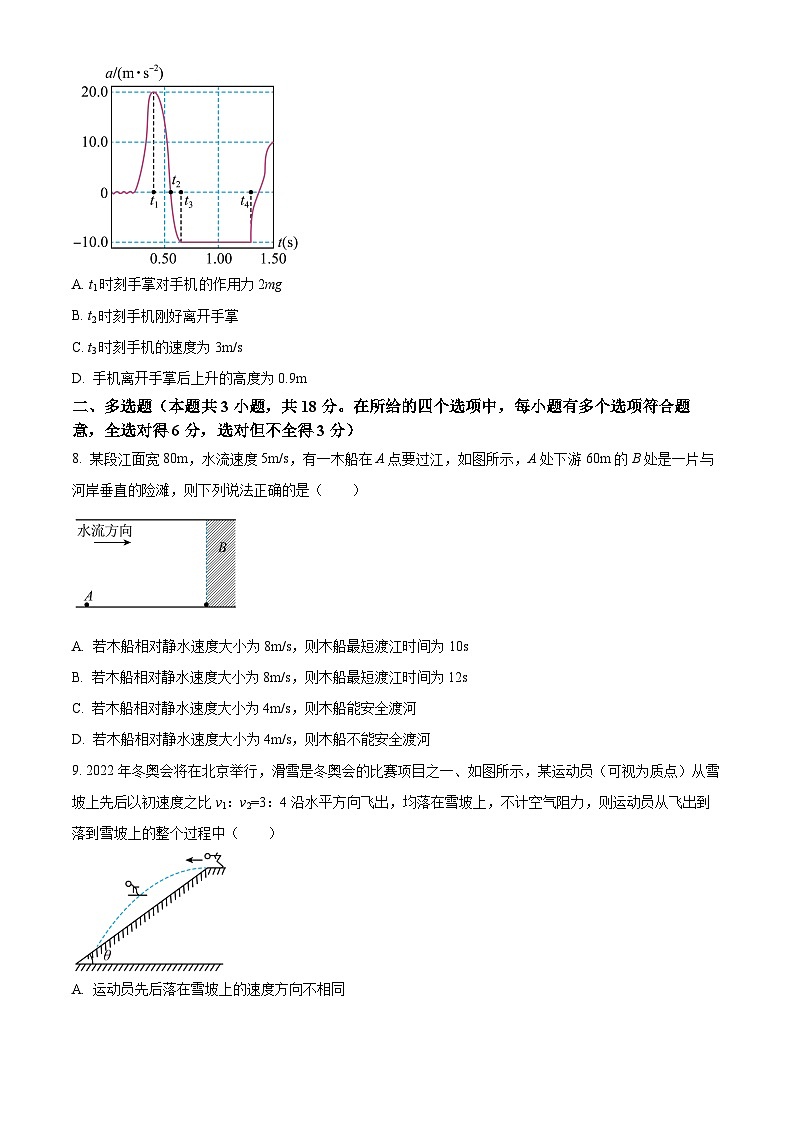2024兰州一中高一上学期期末考试物理含解析03