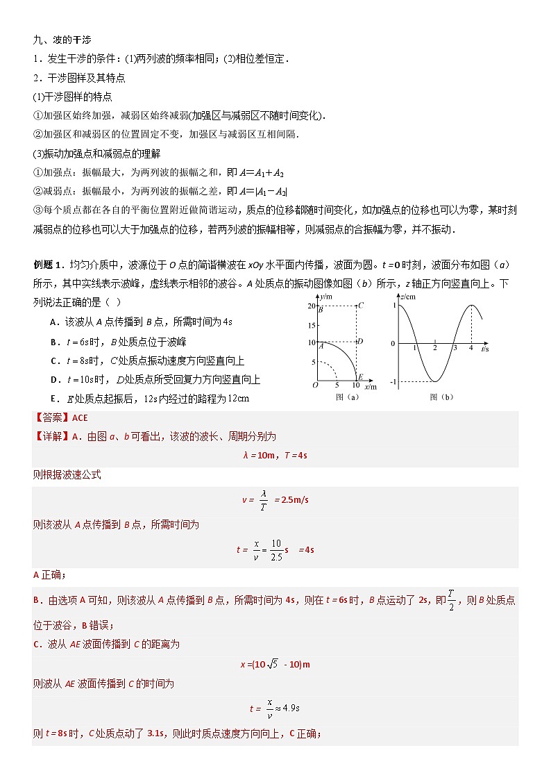 【寒假作业】人教版2019 高中物理 高二寒假巩固提升训练 第6天 机械振动机械波问题-练习.zip03