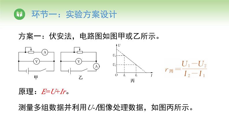 人教版高中物理必修第三册 第12章 第3节 实验：电池电动势和内阻的测量（课件）第5页