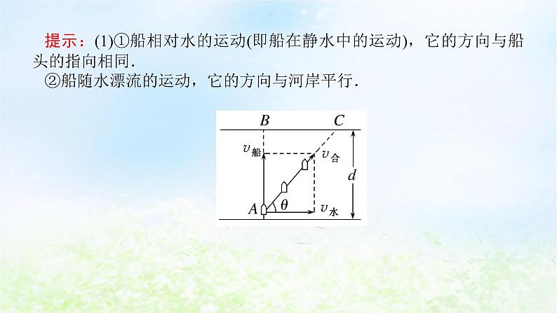 2024版新教材高中物理第五章抛体运动拓展课1运动的合成与分解的两个模型课件新人教版必修第二册第4页