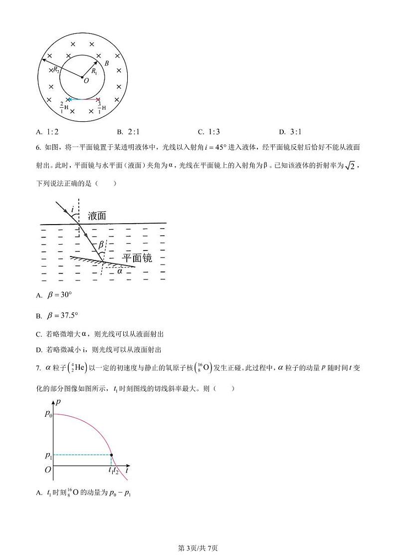 物理（九省联考●河南卷）丨2024年1月普通高等学校招生全国统一考试适应性测试物理试卷及答案第3页