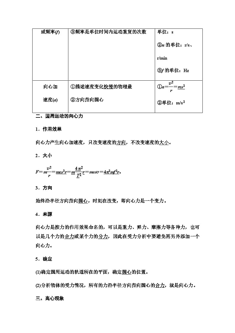 江苏版高考物理一轮复习第4章第3节圆周运动课时学案第2页