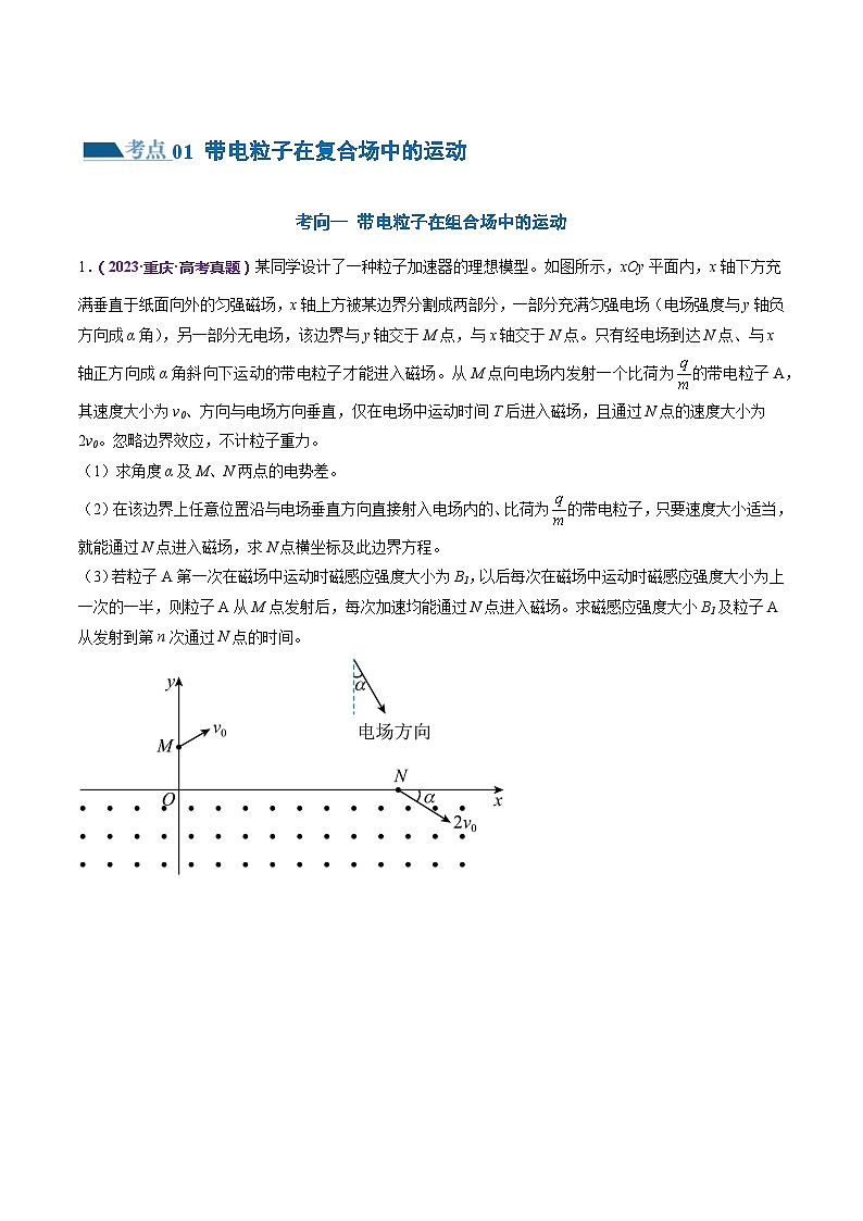 专题11+带电粒子在复合场中的运动（练习）-2024年高考物理二轮复习讲练测（新教材新高考）02