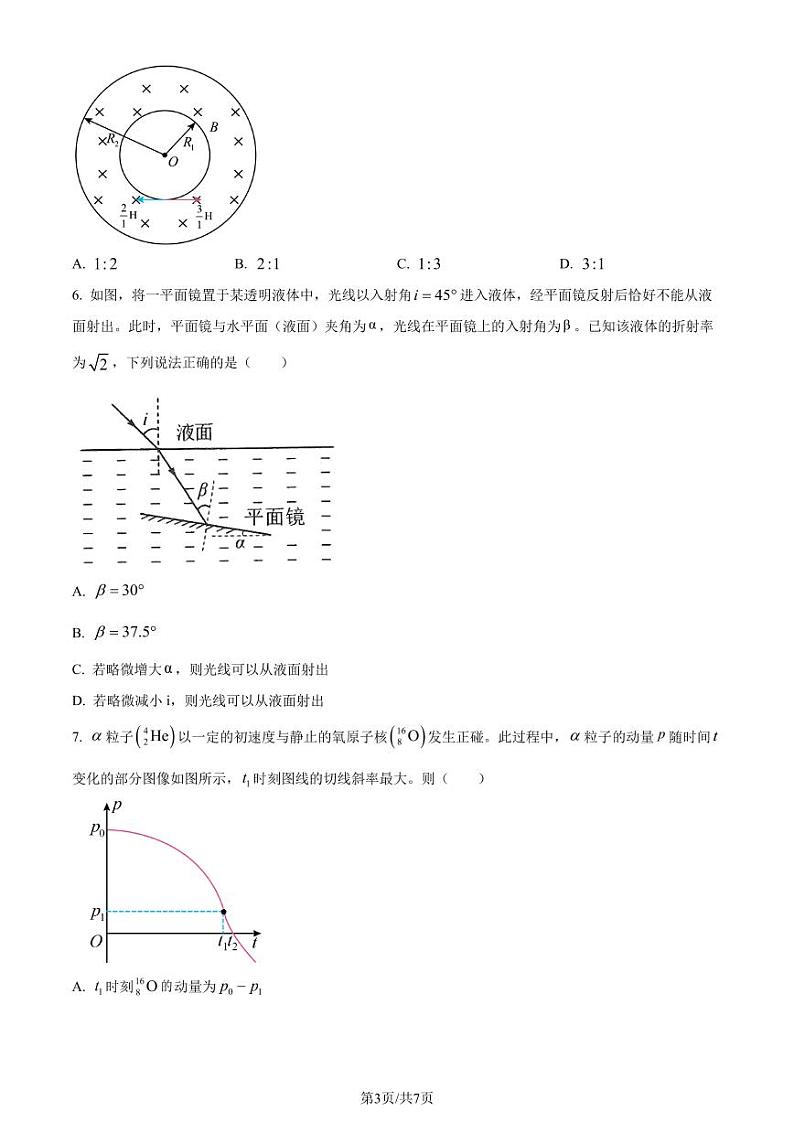 2024年1月河南省普通高等学校招生考试适应性测试物理试题（原卷版）第3页