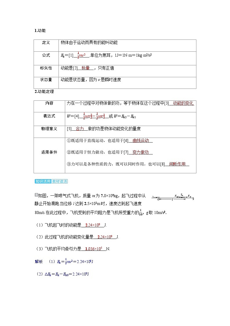 备考2024届高考物理一轮复习讲义第六章机械能第2讲动能和动能定理考点1动能定理的理解和基本应用第2页