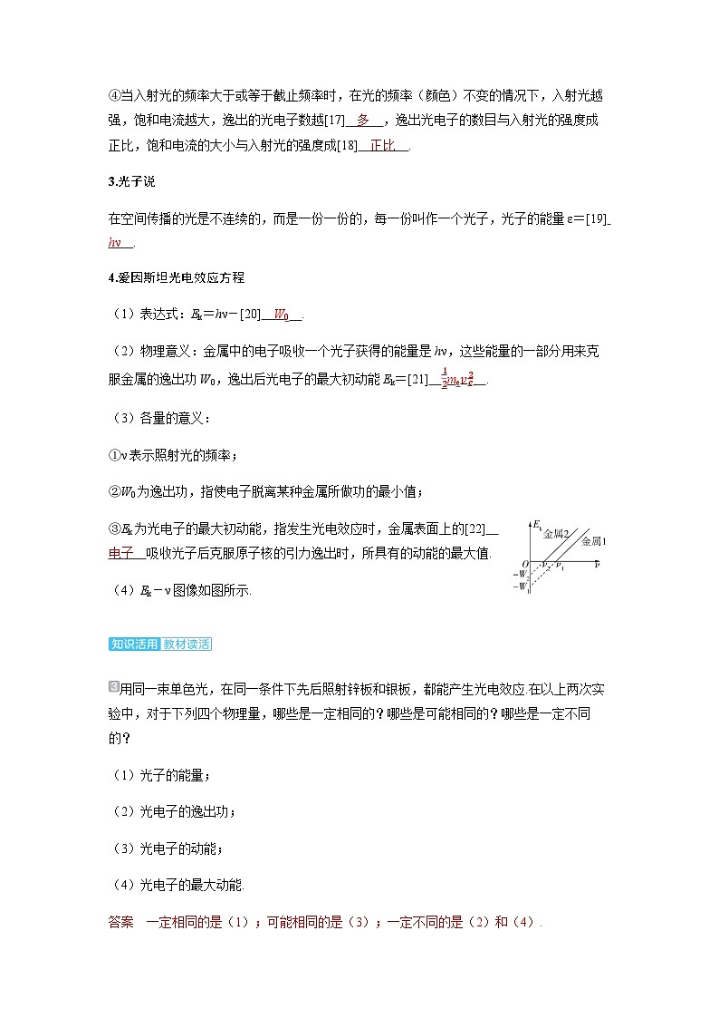 备考2024届高考物理一轮复习讲义第十六章近代物理第1讲原子结构和波粒二象性考点2光电效应第2页