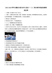 2023-2024学年安徽省合肥市庐江县高一（上）期末教学质量检测物理试卷（含解析）