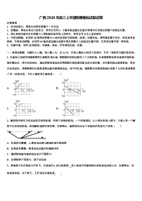 广西2024年高三上学期物理模拟试题试卷