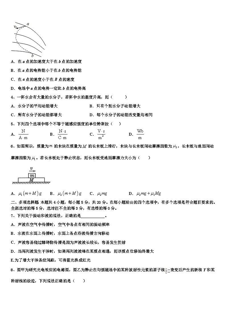 广西2024年高三上学期物理模拟试题试卷第2页