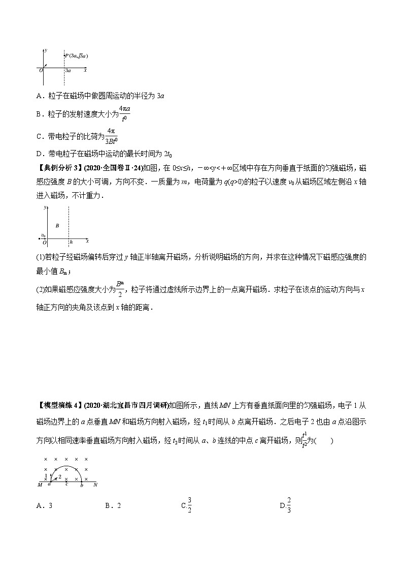 专题15 带电粒子在有界匀强磁场中的匀速圆周运动模型-2024年新课标高中物理模型与方法03
