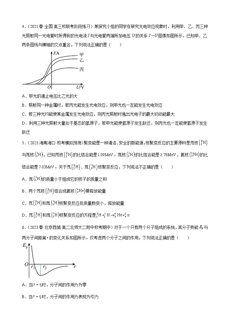 （人教版2019选择性必修第三册）高中物理综合测试卷（原卷版+解析）02