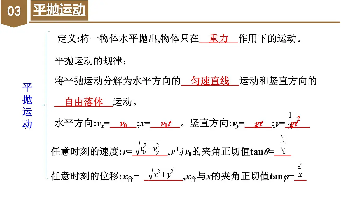 第五章《抛体运动》章末复习（复习课件） 第6页