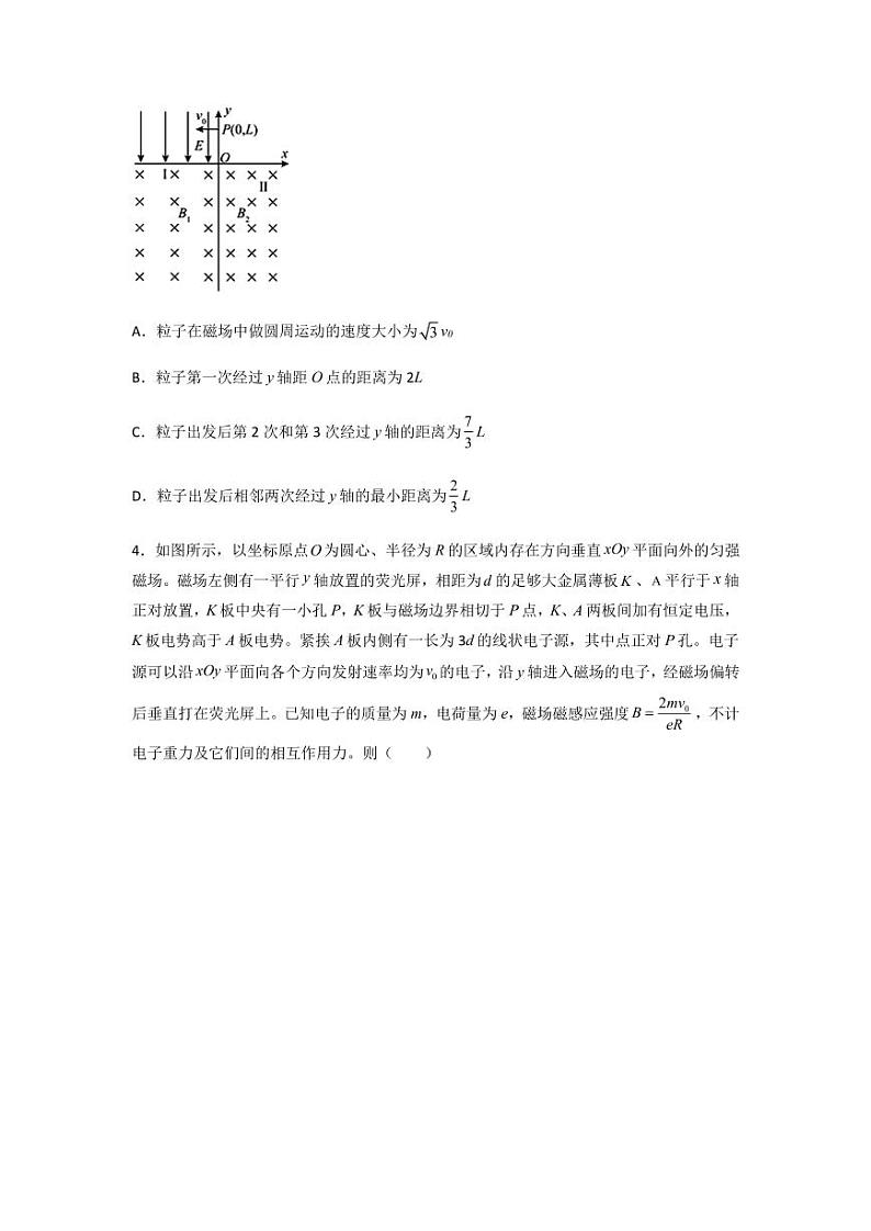 2022 届高三物理二轮常见模型与方法综合特训专练专题19 电磁组合场模型和复合场（叠加场）模型（原卷版）第3页
