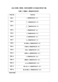 2022 届高三物理二轮常见模型与方法综合特训专练专题27 图像法（图线斜率的应用）