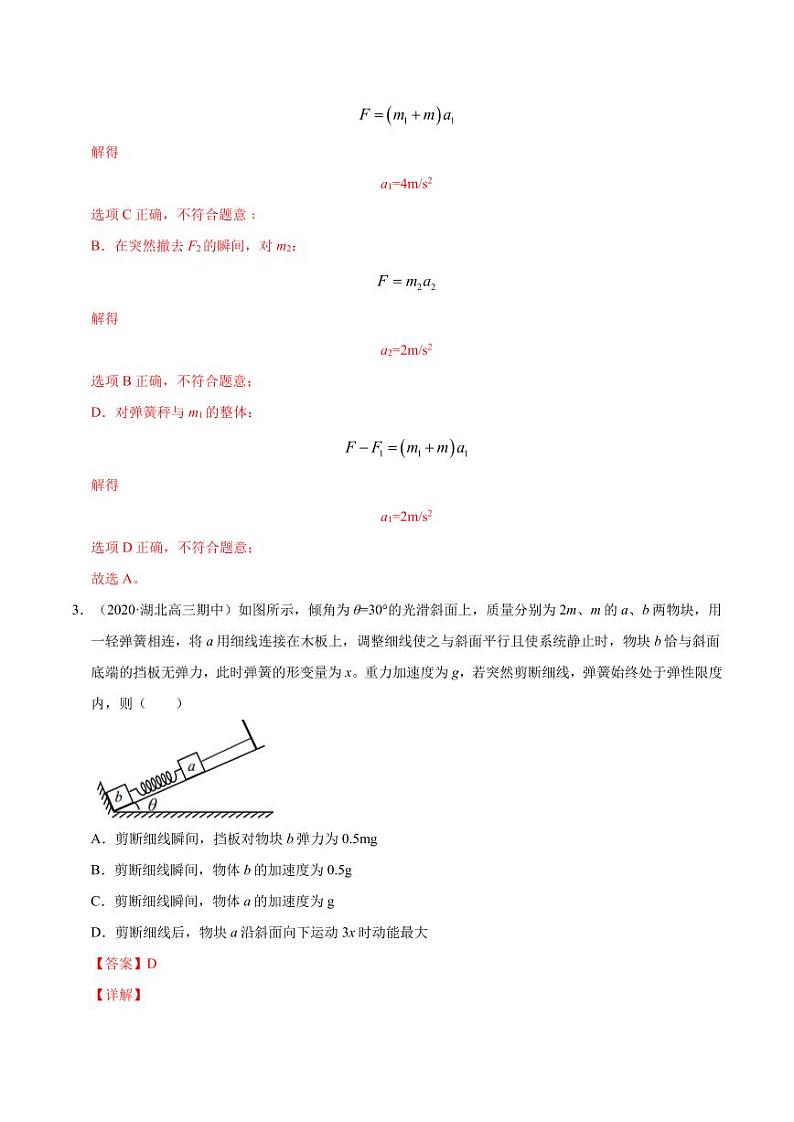 模型08弹簧动力学模型-2024高考物理备考专题03