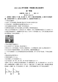 91，天津市重点校2023-2024学年高一上学期期末考试物理试题(无答案)