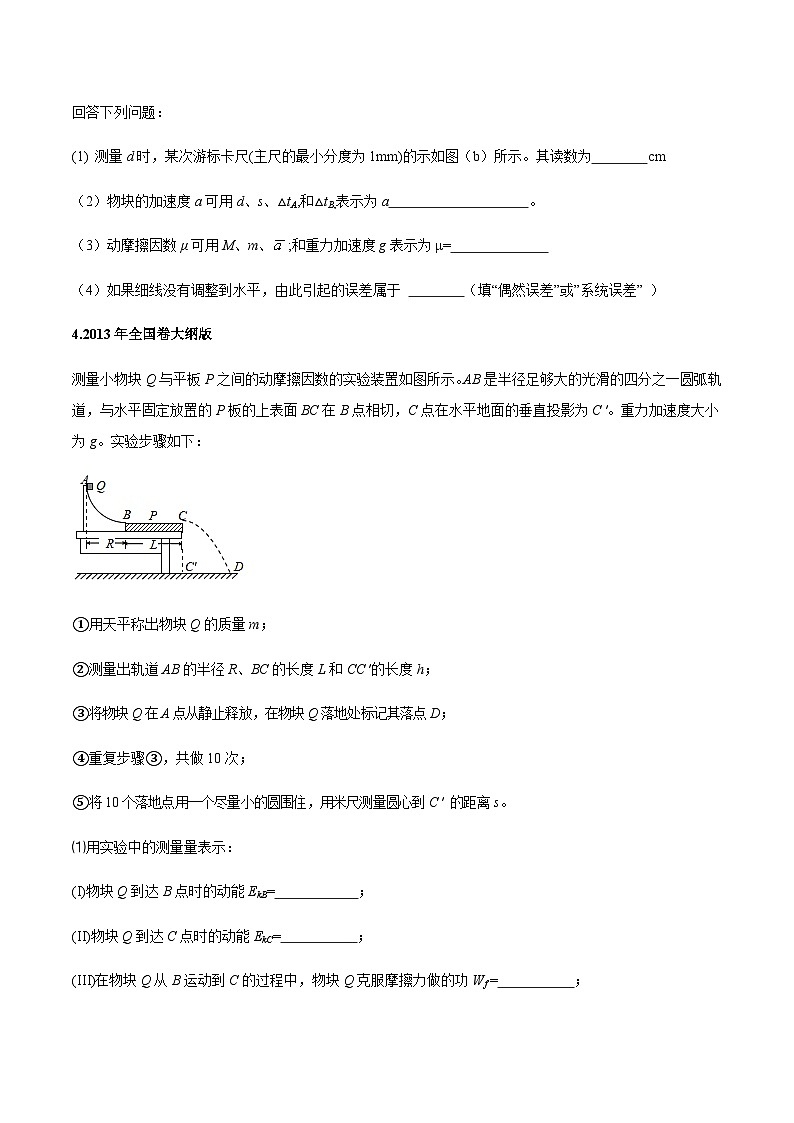 专题10  探究动摩擦因数-2024年高考物理冲刺力学实验专题03