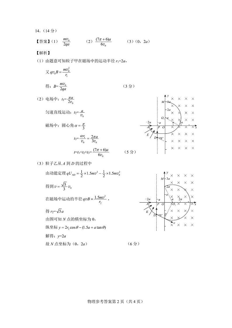 长沙市2024年新高考适应性考试物理试卷及参考答案02