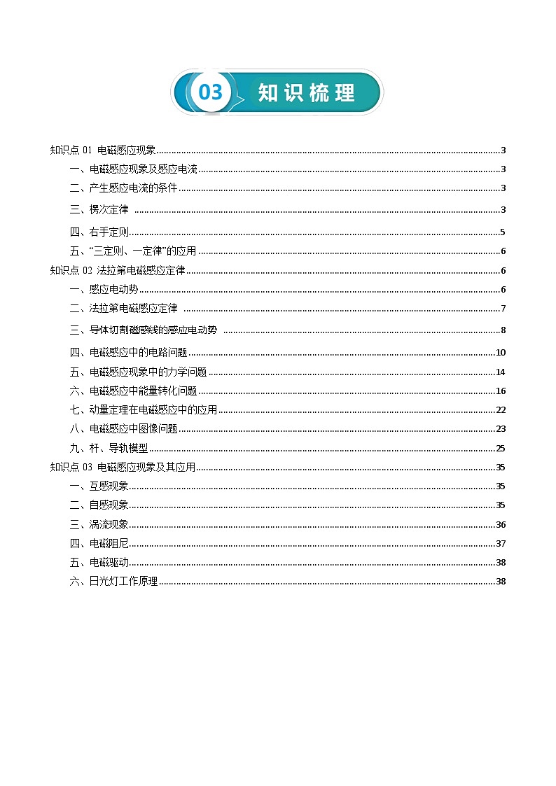 专题12 电磁感应-高考物理一轮复习知识清单（全国通用）第2页