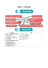 专题19 力学实验-高考物理一轮复习知识清单（全国通用）