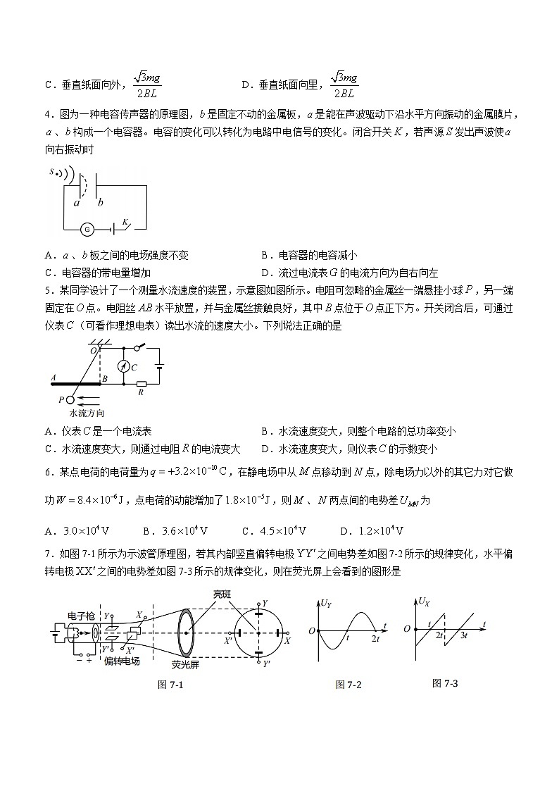 广东省惠州市2021-2022学年高二（上）期末物理试题02