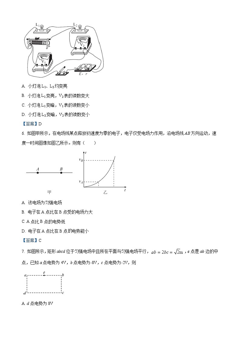 广东省茂名市“五校联盟” 2020—2021学年高二（上）期末联考物理试题03