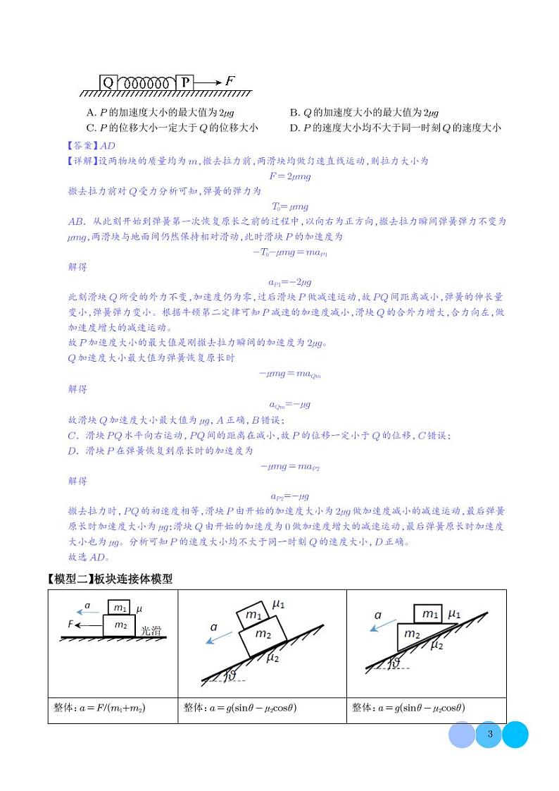 连接体模型--2024年高考物理二轮热点模型学案03