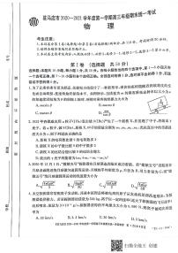 河南省驻马店市2021届高三上学期期末统一考试物理试题（扫描版）