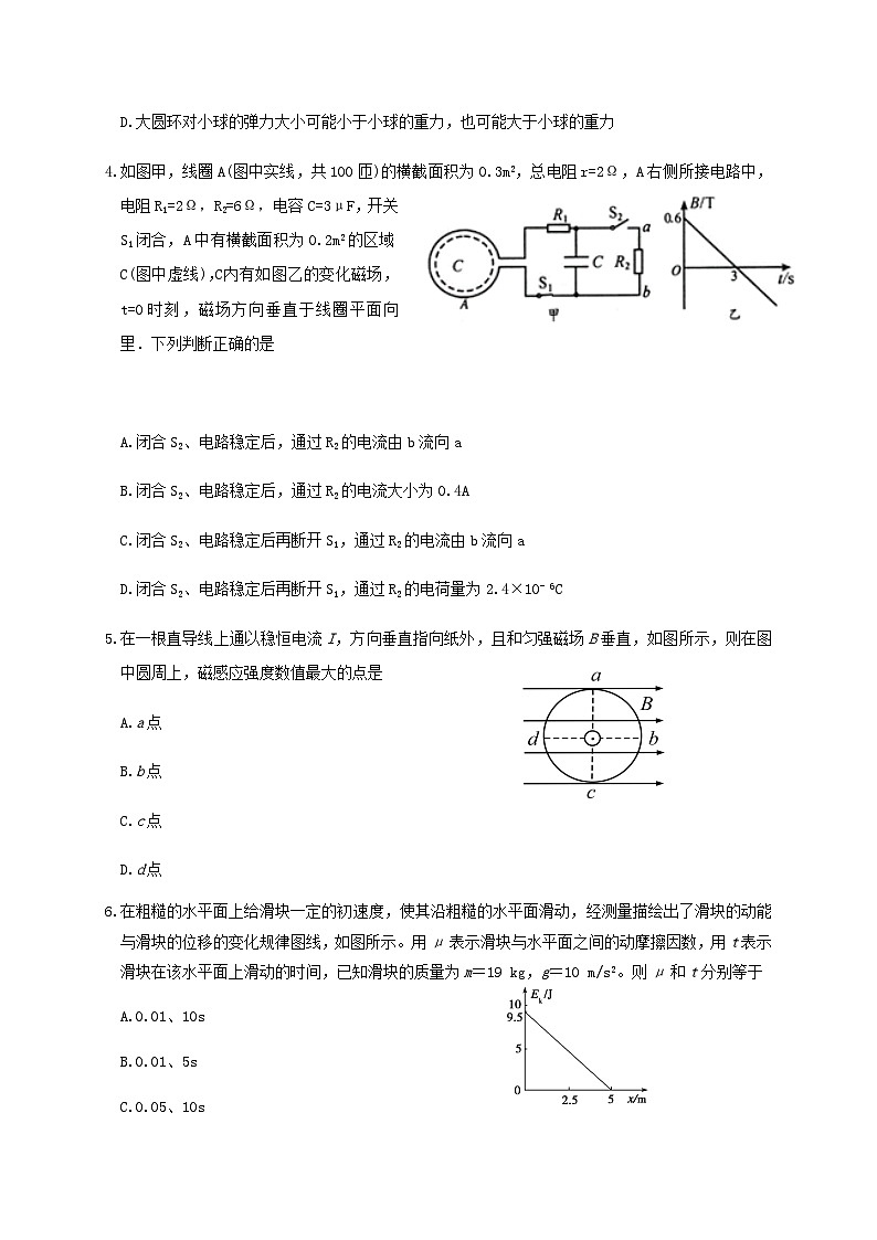 吉林省辽源市友好学校第七十届2021届高三上学期期末联考物理试题第2页